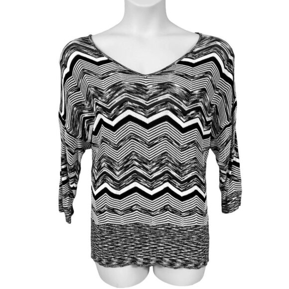 Lane Bryant Women's Gray Black Heather Striped Drop Sleeve Lightweight Sweater - Picture 1 of 5